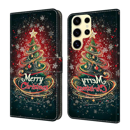 Crystal-Like Painted Vegan Leather Phone Case, For Samsung Galaxy S24 FE 5G, For Samsung Galaxy S24 Ultra 5G, For Samsung Galaxy S23 Ultra 5G, For Samsung Galaxy S23+ 5G