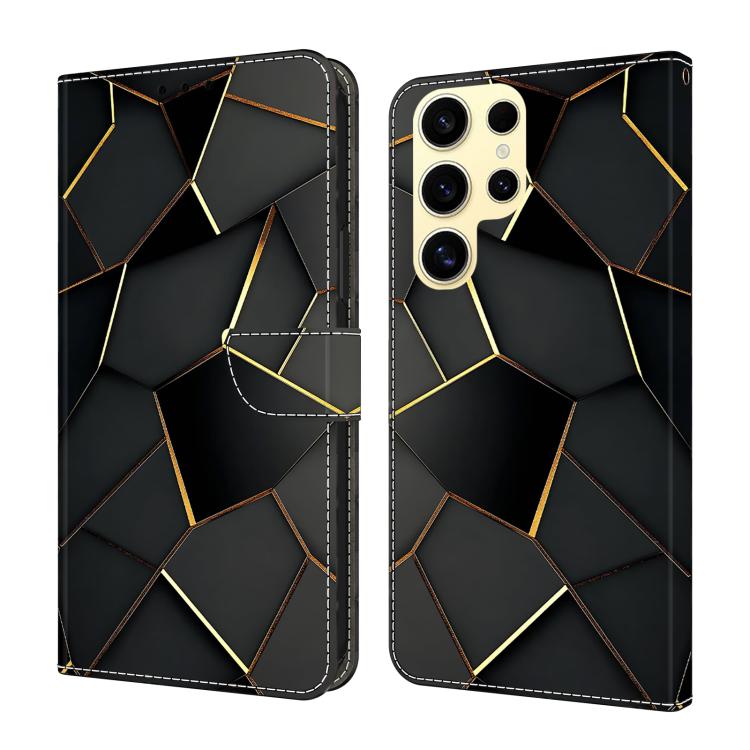 Crystal-Like Painted Vegan Leather Phone Case, For Samsung Galaxy S24 FE 5G, For Samsung Galaxy S24 Ultra 5G, For Samsung Galaxy S23 Ultra 5G, For Samsung Galaxy S23+ 5G
