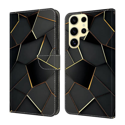 Crystal-Like Painted Vegan Leather Phone Case, For Samsung Galaxy S24 FE 5G, For Samsung Galaxy S24 Ultra 5G, For Samsung Galaxy S23 Ultra 5G, For Samsung Galaxy S23+ 5G