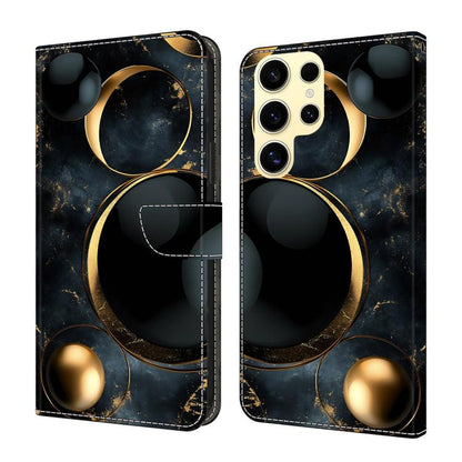 Crystal-Like Painted Vegan Leather Phone Case, For Samsung Galaxy S25 Edge 5G, For Samsung Galaxy S24 / S25 5G, For Samsung Galaxy S24+ / S25+ 5G, For Samsung Galaxy S25 Ultra 5G