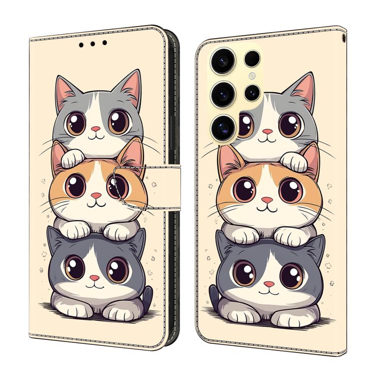 Crystal-Like Painted Vegan Leather Phone Case, For Samsung Galaxy S26+ 5G, For Samsung Galaxy S26 Ultra 5G, For Samsung Galaxy S26 5G, For Samsung Galaxy S25 FE 5G