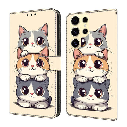 Crystal-Like Painted Vegan Leather Phone Case, For Samsung Galaxy S26+ 5G, For Samsung Galaxy S26 Ultra 5G, For Samsung Galaxy S26 5G, For Samsung Galaxy S25 FE 5G