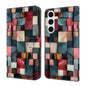 Crystal-Like Painted Vegan Leather Phone Case, For Samsung Galaxy S24 FE 5G, For Samsung Galaxy S24 Ultra 5G, For Samsung Galaxy S23 Ultra 5G, For Samsung Galaxy S23+ 5G