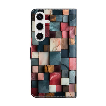 Crystal-Like Painted Vegan Leather Phone Case, For Samsung Galaxy S24 FE 5G, For Samsung Galaxy S24 Ultra 5G, For Samsung Galaxy S23 Ultra 5G, For Samsung Galaxy S23+ 5G