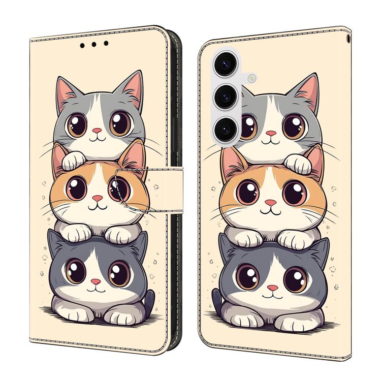 Crystal-Like Painted Vegan Leather Phone Case, For Samsung Galaxy S26+ 5G, For Samsung Galaxy S26 Ultra 5G, For Samsung Galaxy S26 5G, For Samsung Galaxy S25 FE 5G