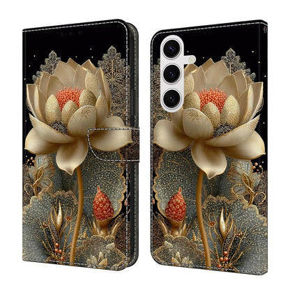 Crystal-Like Painted Vegan Leather Phone Case, For Samsung Galaxy S26+ 5G, For Samsung Galaxy S26 Ultra 5G, For Samsung Galaxy S26 5G, For Samsung Galaxy S25 FE 5G