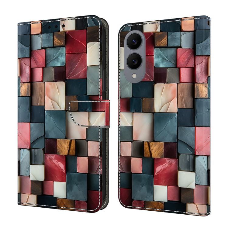 Crystal-Like Painted Vegan Leather Phone Case, For Samsung Galaxy S25 Edge 5G, For Samsung Galaxy S24 / S25 5G, For Samsung Galaxy S24+ / S25+ 5G, For Samsung Galaxy S25 Ultra 5G
