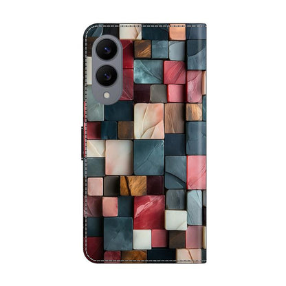 Crystal-Like Painted Vegan Leather Phone Case, For Samsung Galaxy S25 Edge 5G, For Samsung Galaxy S24 / S25 5G, For Samsung Galaxy S24+ / S25+ 5G, For Samsung Galaxy S25 Ultra 5G