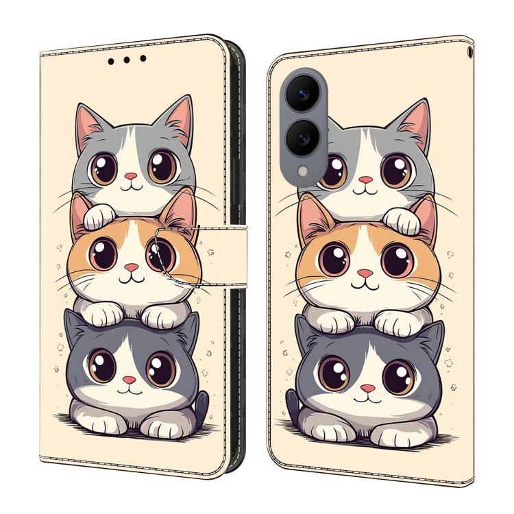 Crystal-Like Painted Vegan Leather Phone Case, For Samsung Galaxy S25 Edge 5G, For Samsung Galaxy S24 / S25 5G, For Samsung Galaxy S24+ / S25+ 5G, For Samsung Galaxy S25 Ultra 5G