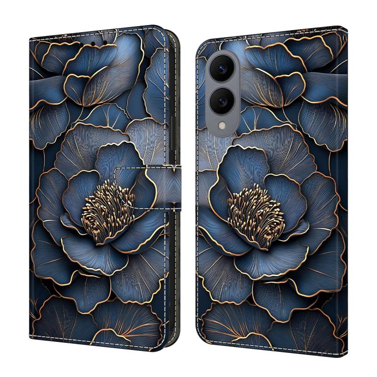 Crystal-Like Painted Vegan Leather Phone Case, For Samsung Galaxy S25 Edge 5G, For Samsung Galaxy S24 / S25 5G, For Samsung Galaxy S24+ / S25+ 5G, For Samsung Galaxy S25 Ultra 5G