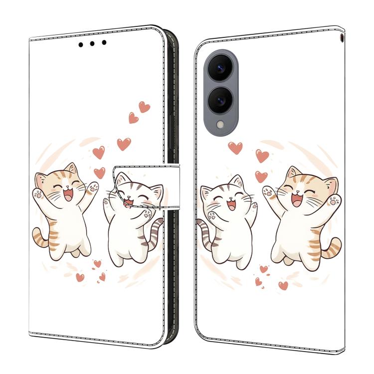 Crystal-Like Painted Vegan Leather Phone Case, For Samsung Galaxy S25 Edge 5G, For Samsung Galaxy S24 / S25 5G, For Samsung Galaxy S24+ / S25+ 5G, For Samsung Galaxy S25 Ultra 5G