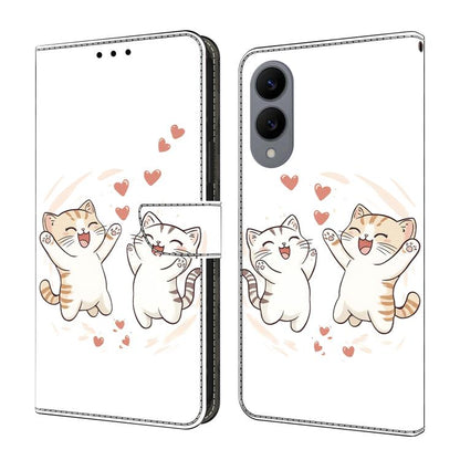 Crystal-Like Painted Vegan Leather Phone Case, For Samsung Galaxy S25 Edge 5G, For Samsung Galaxy S24 / S25 5G, For Samsung Galaxy S24+ / S25+ 5G, For Samsung Galaxy S25 Ultra 5G