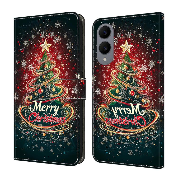 Crystal-Like Painted Vegan Leather Phone Case, For Samsung Galaxy S25 Edge 5G, For Samsung Galaxy S24 / S25 5G, For Samsung Galaxy S24+ / S25+ 5G, For Samsung Galaxy S25 Ultra 5G