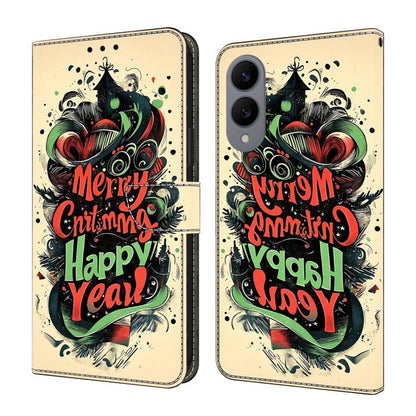 Crystal-Like Painted Vegan Leather Phone Case, For Samsung Galaxy S25 Edge 5G, For Samsung Galaxy S24 / S25 5G, For Samsung Galaxy S24+ / S25+ 5G, For Samsung Galaxy S25 Ultra 5G