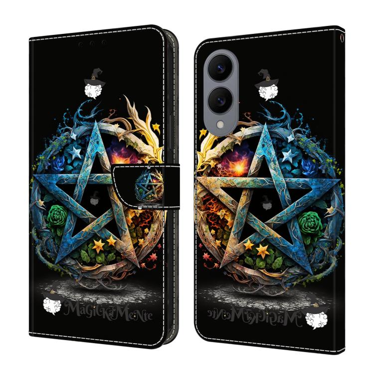 Crystal-Like Painted Vegan Leather Phone Case, For Samsung Galaxy S25 Edge 5G, For Samsung Galaxy S24 / S25 5G, For Samsung Galaxy S24+ / S25+ 5G, For Samsung Galaxy S25 Ultra 5G