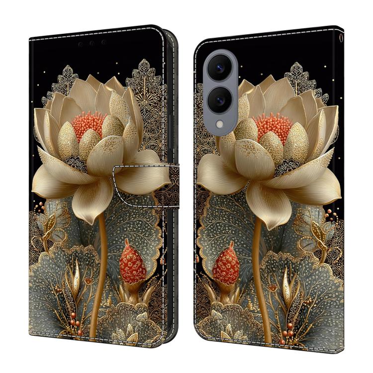 Crystal-Like Painted Vegan Leather Phone Case, For Samsung Galaxy S25 Edge 5G, For Samsung Galaxy S24 / S25 5G, For Samsung Galaxy S24+ / S25+ 5G, For Samsung Galaxy S25 Ultra 5G