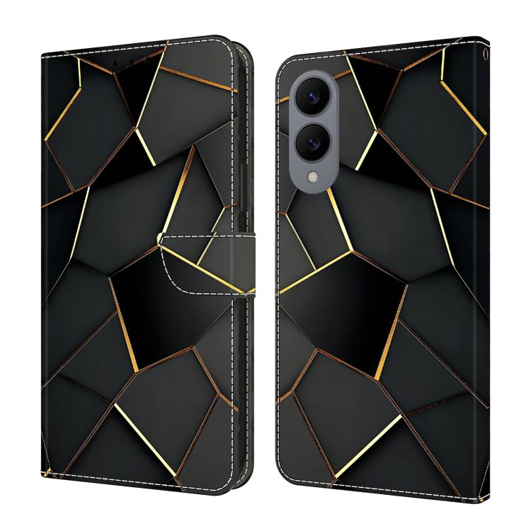 Crystal-Like Painted Vegan Leather Phone Case, For Samsung Galaxy S25 Edge 5G, For Samsung Galaxy S24 / S25 5G, For Samsung Galaxy S24+ / S25+ 5G, For Samsung Galaxy S25 Ultra 5G