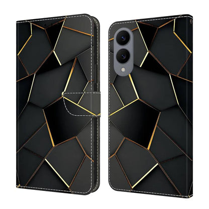 Crystal-Like Painted Vegan Leather Phone Case, For Samsung Galaxy S25 Edge 5G, For Samsung Galaxy S24 / S25 5G, For Samsung Galaxy S24+ / S25+ 5G, For Samsung Galaxy S25 Ultra 5G