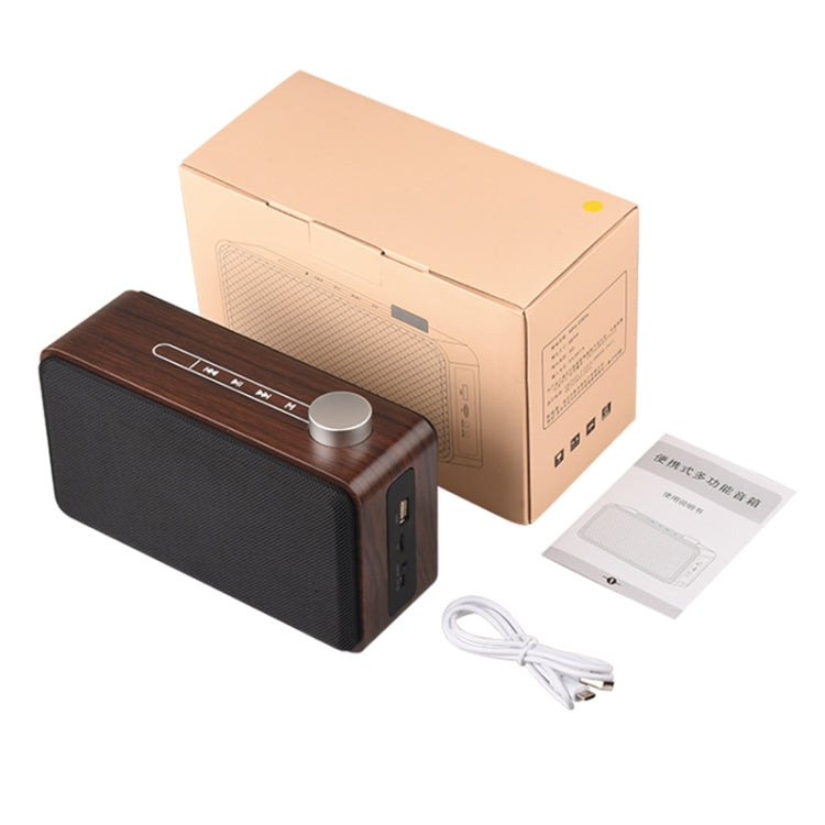 W5A Subwoofer Fabric Wooden Touch Bluetooth Speaker, Support TF Card & U Disk & 3.5mm AUX