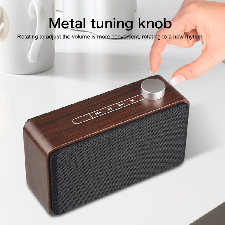 W5A Subwoofer Fabric Wooden Touch Bluetooth Speaker, Support TF Card & U Disk & 3.5mm AUX