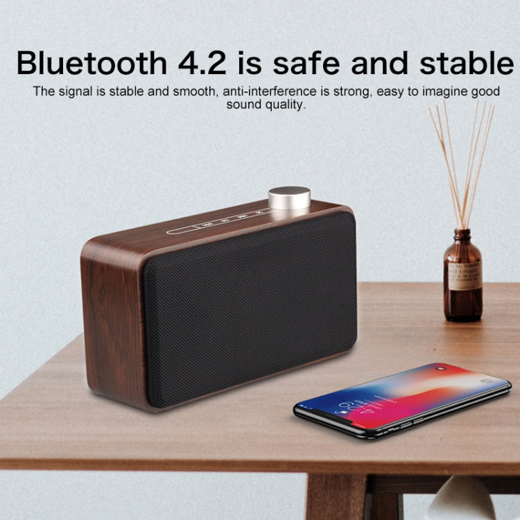W5A Subwoofer Fabric Wooden Touch Bluetooth Speaker, Support TF Card & U Disk & 3.5mm AUX