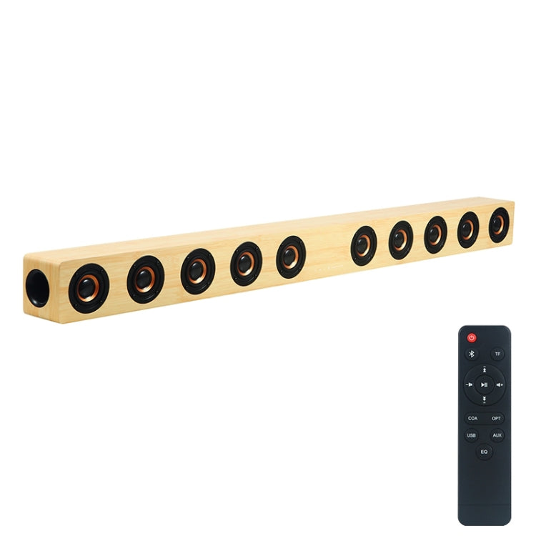 D90 Subwoofer Wooden Bluetooth 4.2 Speaker with Remote Control, Support TF Card & 3.5mm AUX Coaxial & Optical Fiber & U Disk