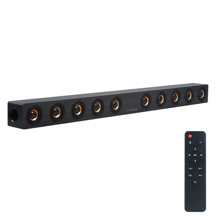 D90 Subwoofer Wooden Bluetooth 4.2 Speaker with Remote Control, Support TF Card & 3.5mm AUX Coaxial & Optical Fiber & U Disk