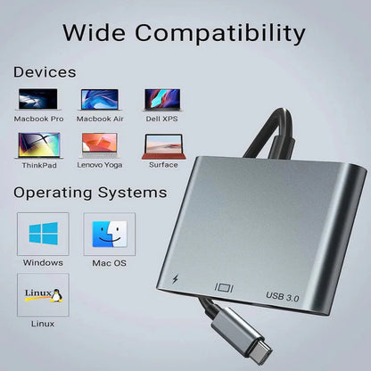 USB3.1-C Type-C To HUB Adapter 9eight5