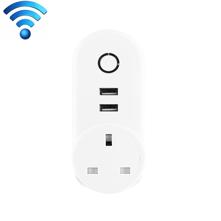 SA-002 2 USB Ports + 1 EU Socket WiFi Smart Power Plug Socket, Compatible with Alexa and Google Home, AC 110V-230V