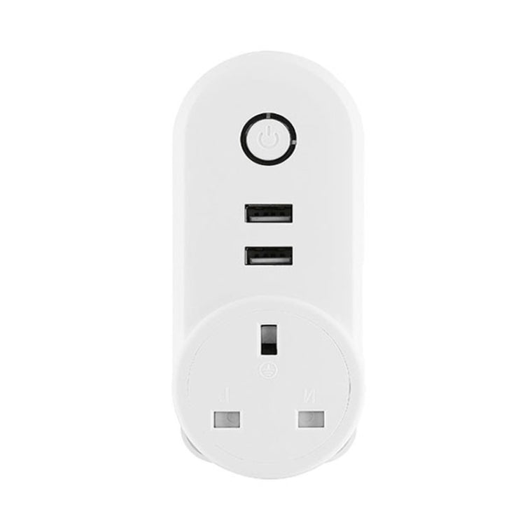 SA-002 2 USB Ports + 1 EU Socket WiFi Smart Power Plug Socket, Compatible with Alexa and Google Home, AC 110V-230V