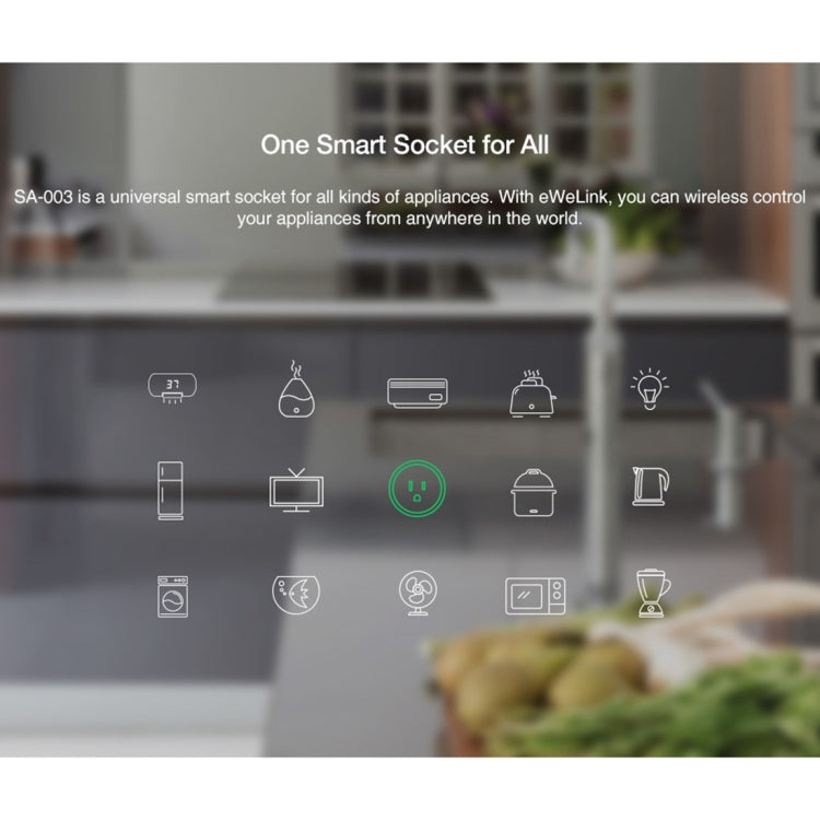 SA-003 10A Mini WiFi Plug Timing Smart Socket Works with Alexa & Google Home, AC 100-240V, US Plug