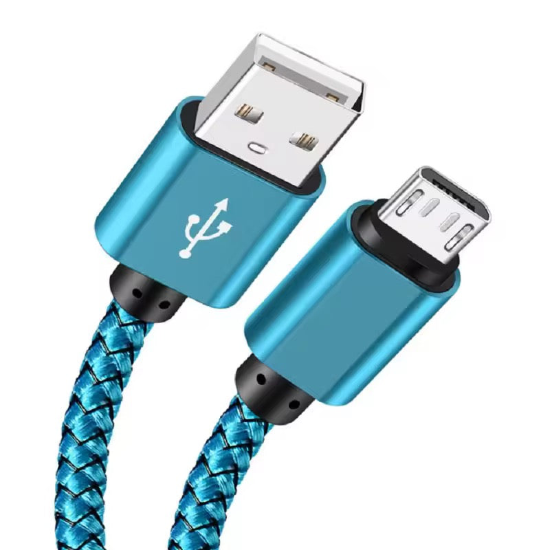 Charger Cable for Samsung Phones & Tablets (Blue), Type B (Micro USB) - 2m 9eight5