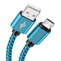 Charger Cable for Samsung Phones & Tablets (Blue), Type B (Micro USB) - 2m 9eight5