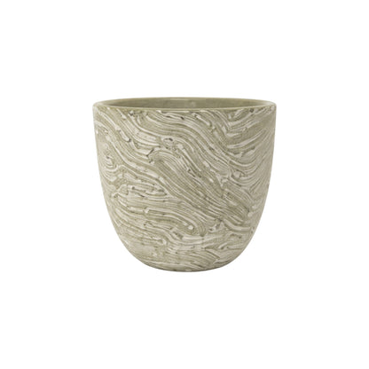 Frankly Cotton Textured Marble Ceramic Pot Nest & Stem Homewares