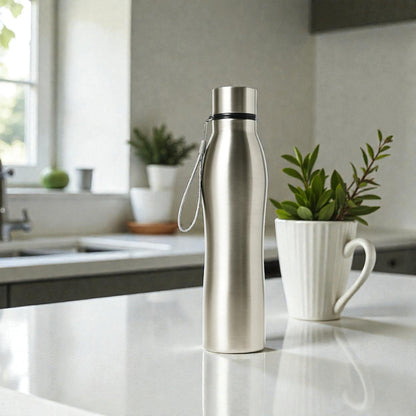Frankly Cotton 29cm x 8cm Stainless Steel Drinking Bottle 1L Nest & Stem Homewares