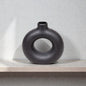 Frankly Cotton Black Sculptural Ring Vase Nest & Stem Homewares