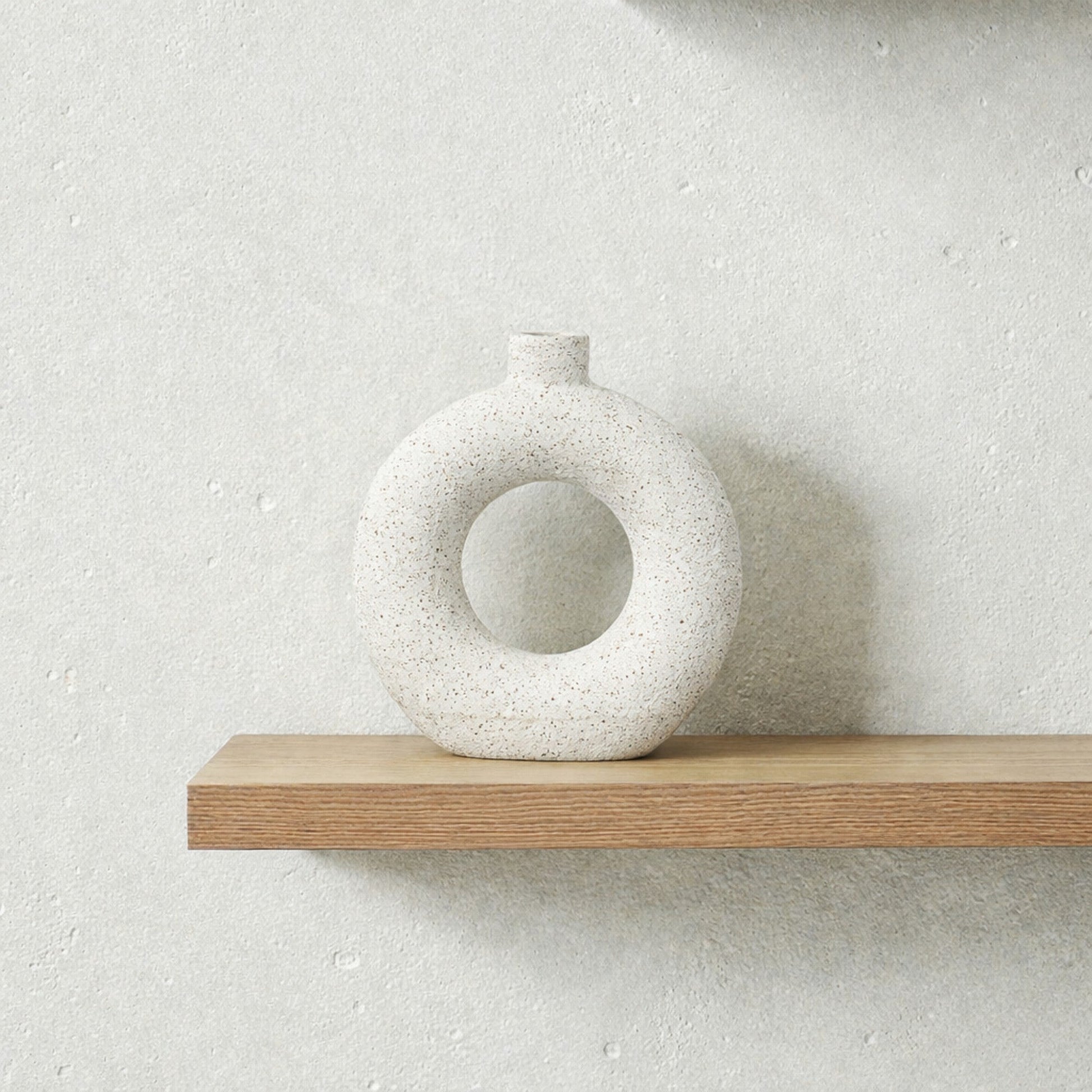 Frankly Cotton Textured Ceramic Ring Vase Nest & Stem Homewares