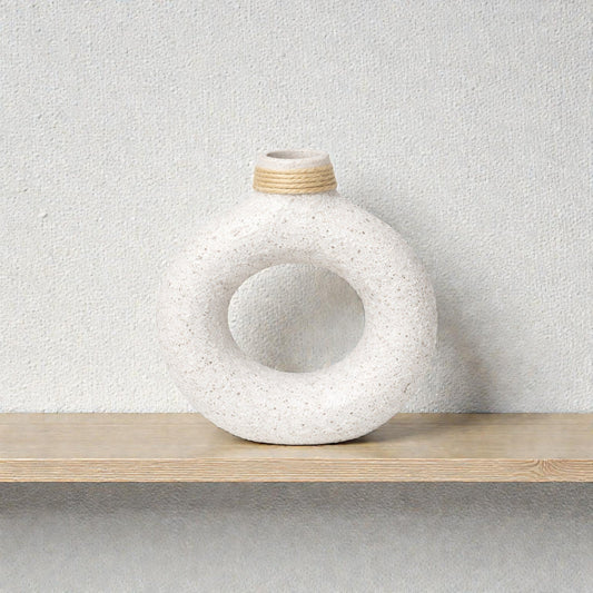 Frankly Cotton Textured Ring Ceramic Vase Nest & Stem Homewares