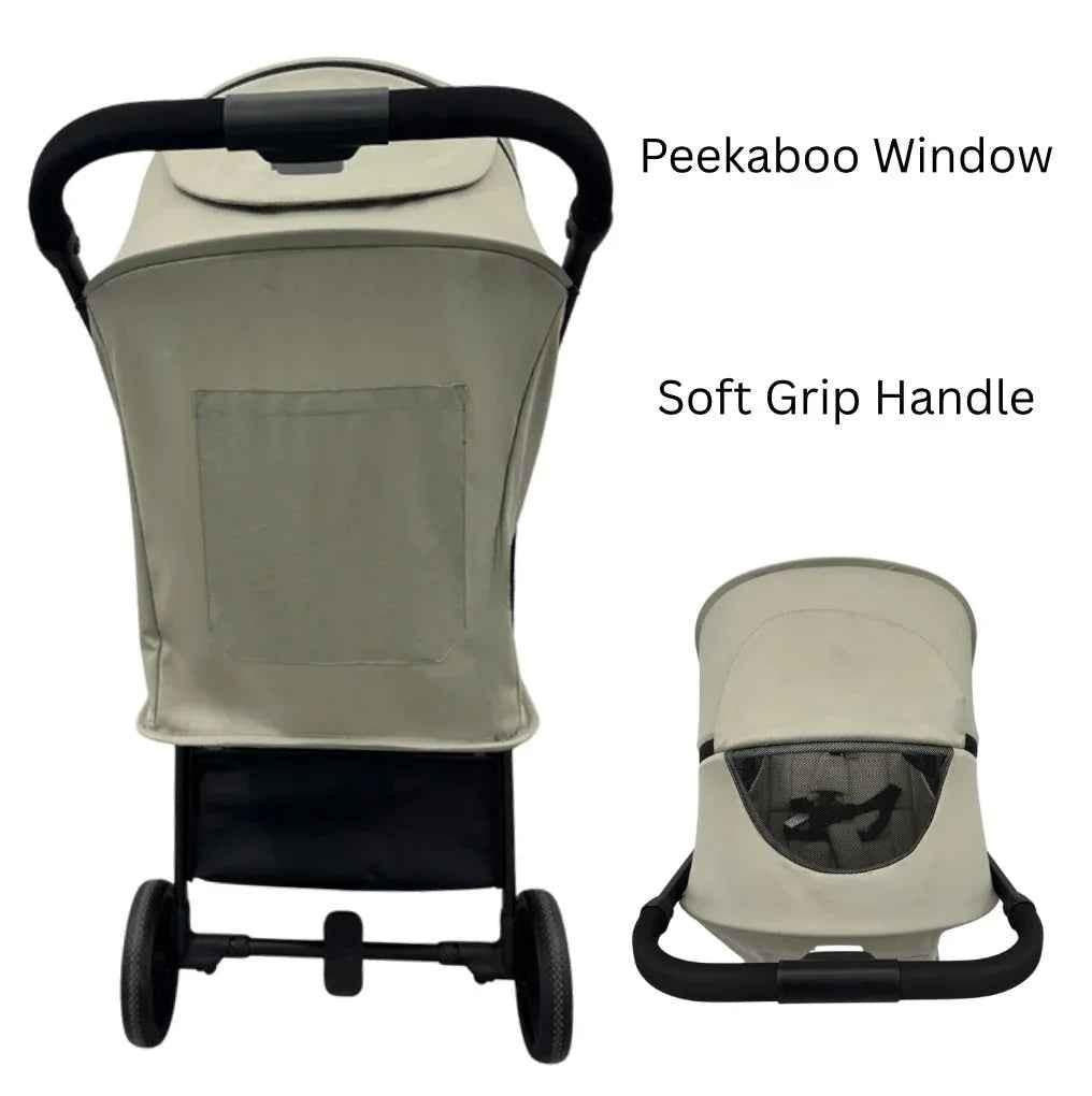 Roam Compact Travel-Friendly Stroller with Extended Canopy - SAND