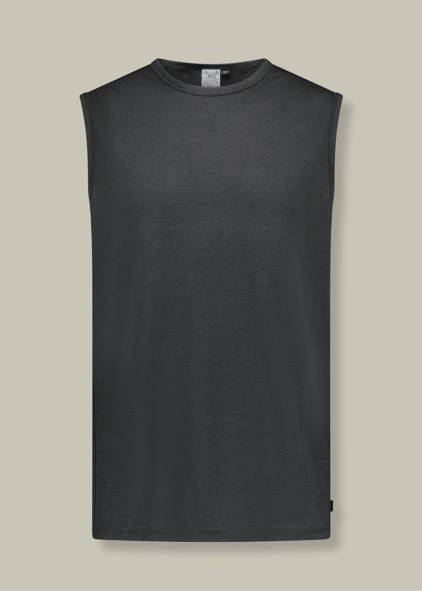 Men's Garage Tank Top - 100% Merino Wool, Slate Grey Merino 365 NZ