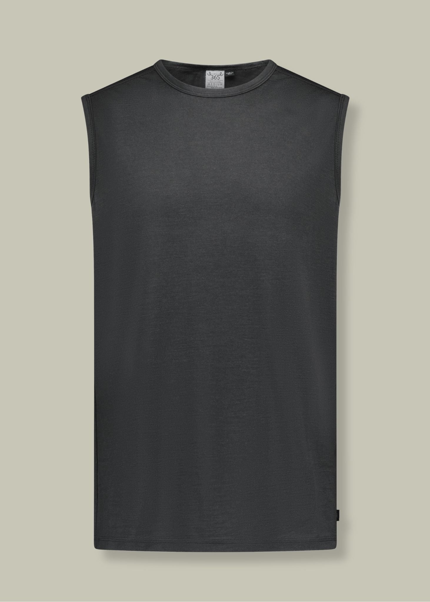 Men's Garage Tank Top - 100% Merino Wool, Slate Grey Merino 365 NZ