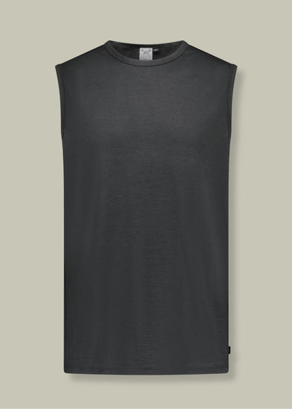 Men's Garage Tank Top - 100% Merino Wool, Slate Grey Merino 365 NZ