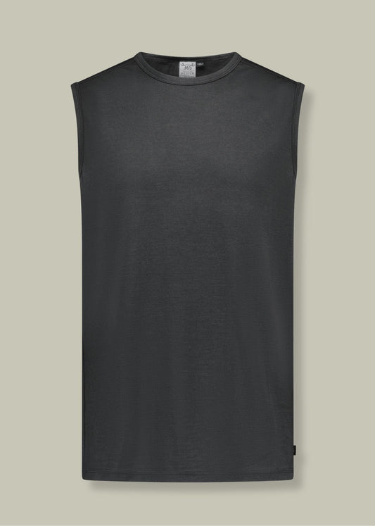 Men's Garage Tank Top - 100% Merino Wool, Slate Grey Merino 365 NZ