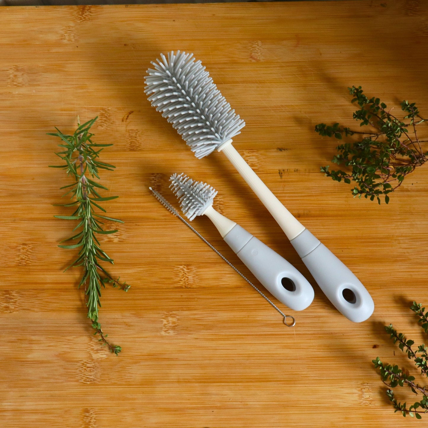 Silicone Baby Bottle Brush Set - 3 Piece Cleaning Kit