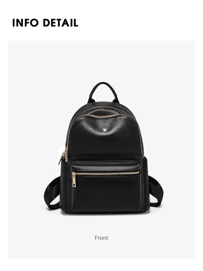 FOXER Brand  Women Cute Fashion Backpack Lady Leather +Microfiber Simple Travel School Bag Book Purse Quality Soft Daypack Gift