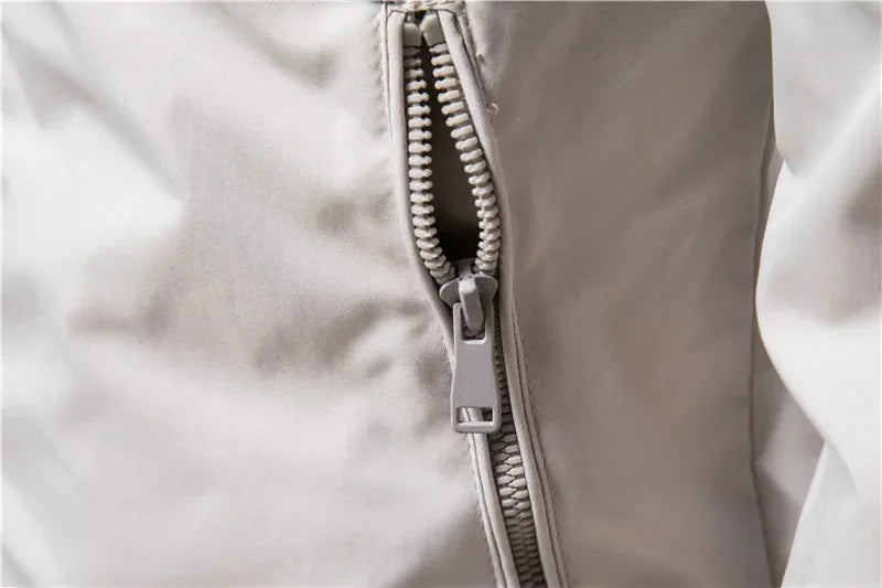 AIOPESON Solid Colour Baseball Jackets - ShopHub