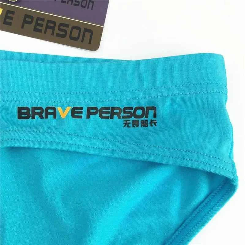 BRAVE PERSON Sexy Men's Briefs Cotton Underwear U Convex Pouch Low Waist