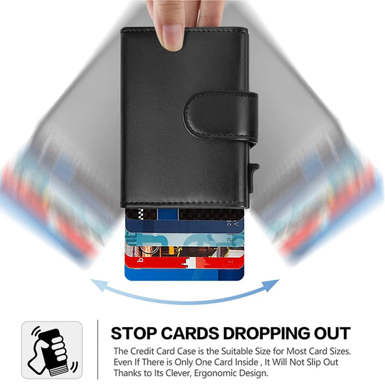 Rfid Genuine Leather Men Wallets Fashion Card Holder Trifold Wallet Money Bags Smart Slim Thin Coin Pocket Wallet Purse