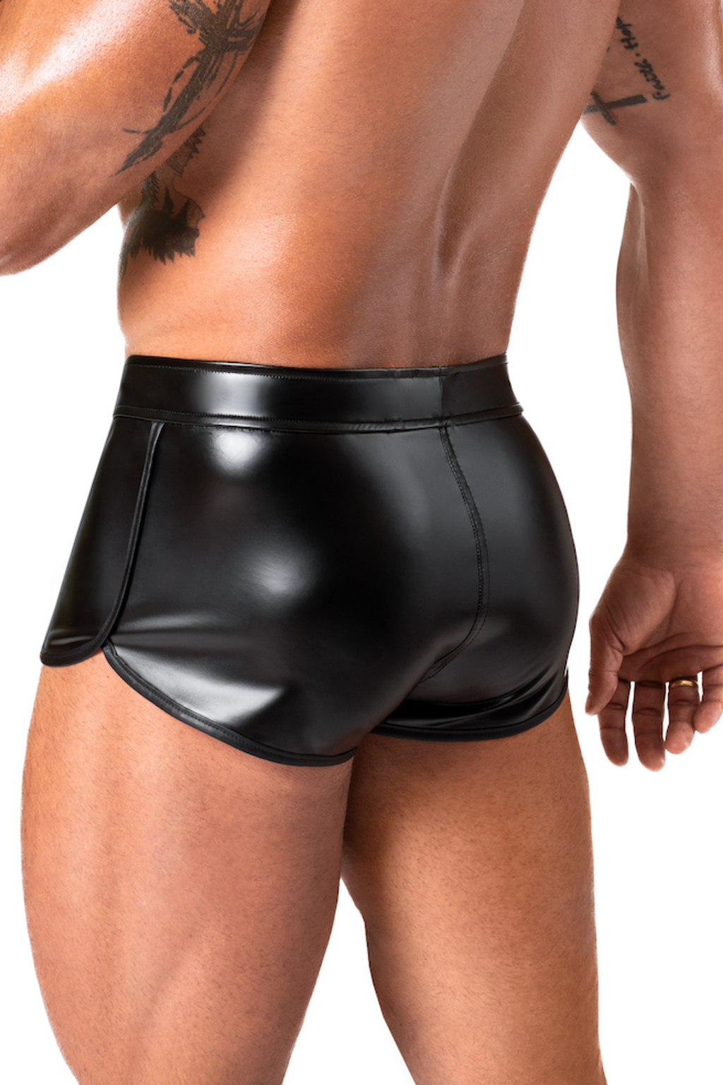 black wetlook Shorts H080 - 3XL-6