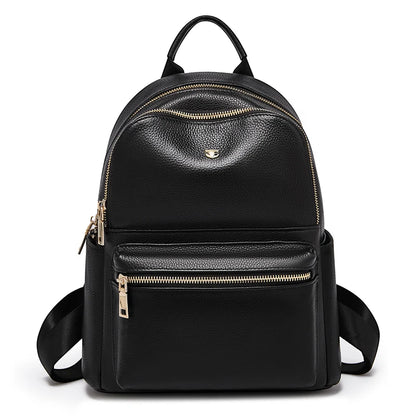 FOXER Brand  Women Cute Fashion Backpack Lady Leather +Microfiber Simple Travel School Bag Book Purse Quality Soft Daypack Gift